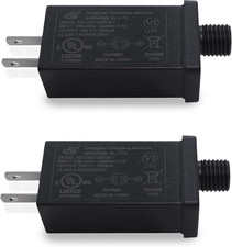 2-Pack 12V 1A Replacement Adapter for Christmas Inflatables, Class 2 Power Unit