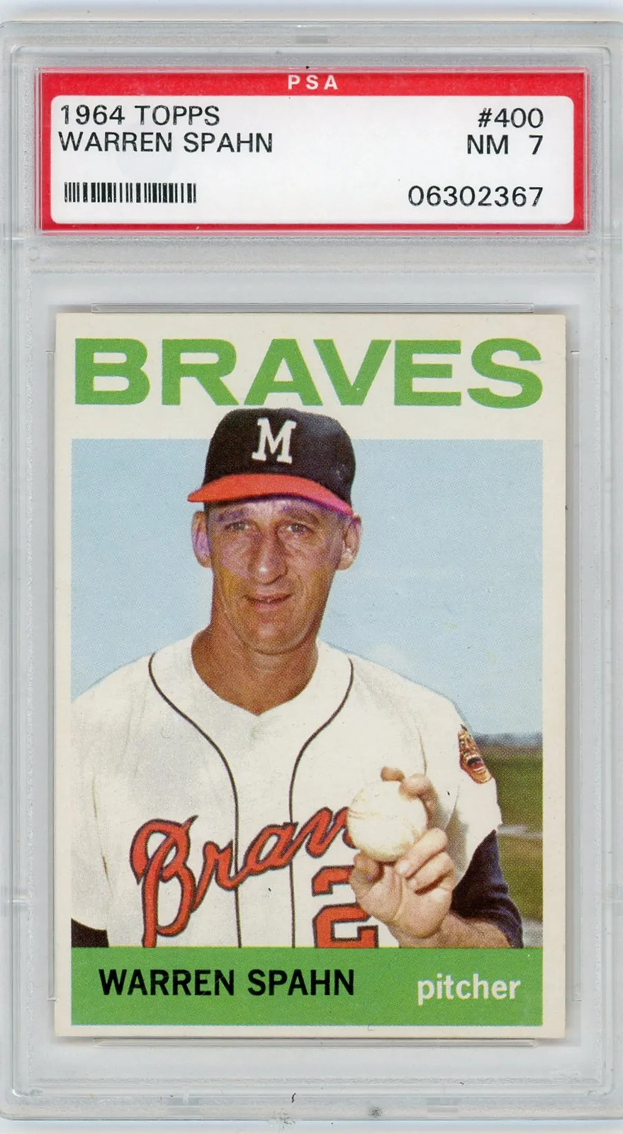 1964 Topps Warren Spahn #400 PSA 7