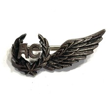 WW2 British RAF Air Gunner Sweetheart Badge / Brooch, Half Brevet, Sterling