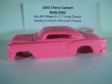 HO scale Slot Car Custom Resin body 1953 Neon Red Chevy Custom Fits AFX 1.7
