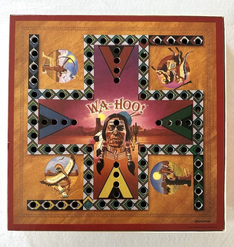 RARE Pressman 1986 Wa-Hoo Board Game Chase and Race Native American Vintage - Picture 2 of 7
