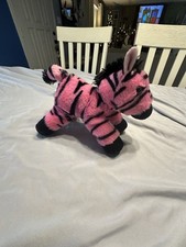 Aurora Pink Zebra Plush Stuffed Animal Toy 8 Inches Soft