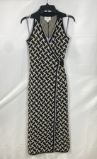 Diane Von Furstenberg Target Women Black Geometric Sleeveless Dress Size XS NWT