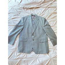 Lauren Ralph Lauren Vintage Silk Wool Blazer Grey Glen Plaid Sport Coat Canada