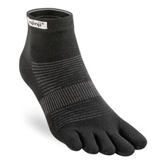 Injinji Run Original Weight Mini-Crew Laufsocken 5 Finger Unisex Schwarz