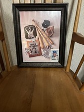 Dark Wood Pier 18x14 Whitey Ford Reprinted Rookie Card Nostalgic Collection. rookie card picture