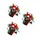  3 Pcs Mini House Plants Flower Pot Decoration Fairy Garden Supplies