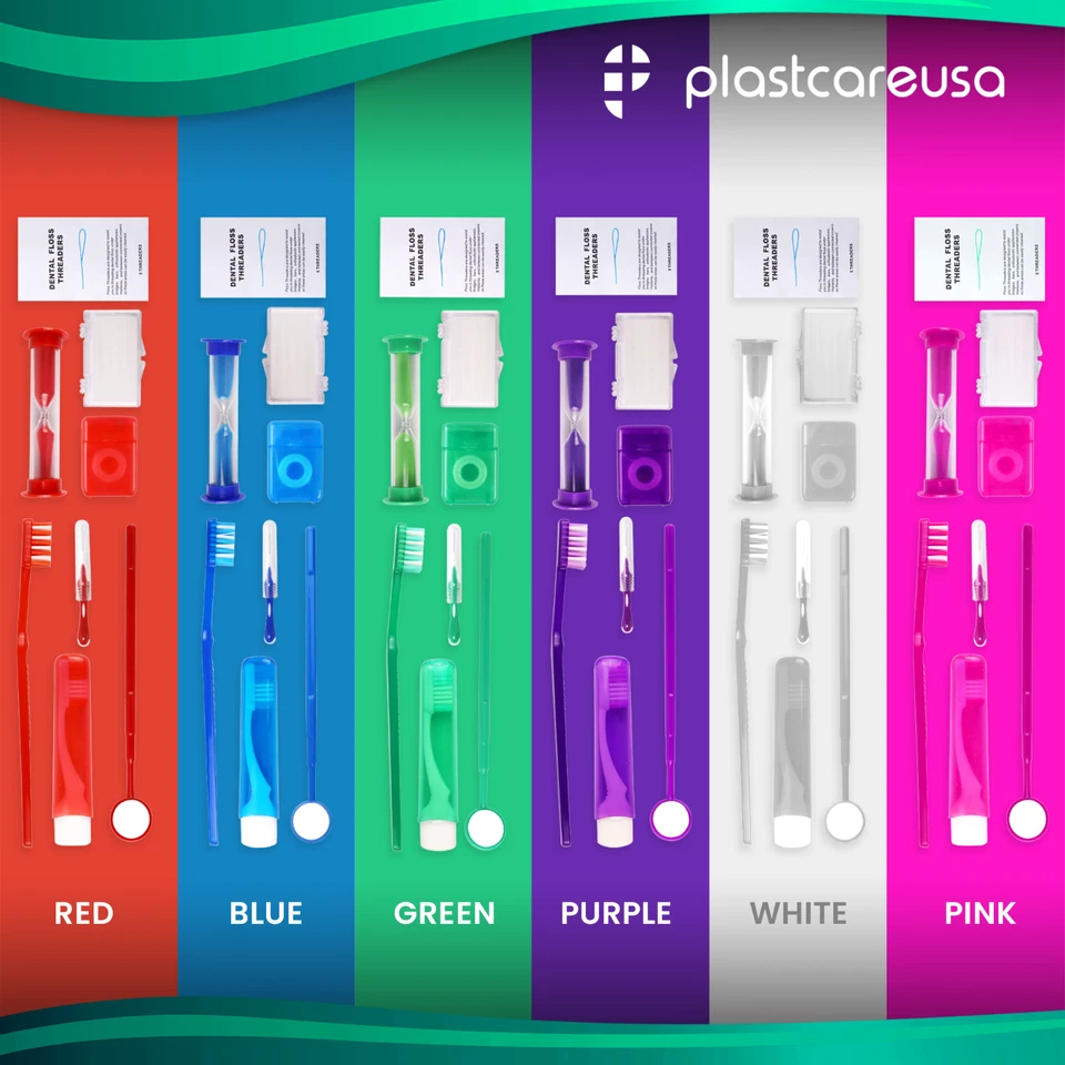 12 kits de ortodoncia para pacientes 8 piezas surtidos paquetes de cuidado de aparatos ortopédicos higiene dental viaje Foto 3 de 4