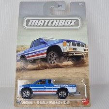Camión Matchbox 95 Nissan carrocería dura D21 azul piezas entrega escala 1/5 1:64