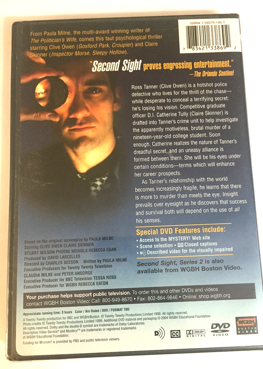 (未使用･未開封品)Second Sight: Complete Collection [DVD] SECOND SIGHT: SERIES 1 & 2, 4-DISC DVD SET, CLIVE OWEN