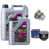 MotoröL Filter Set 5W-30 Liqui Moly 6 Liter + Schraube FüR Renault Scenic Iii