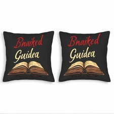 Set of 2 Decorative Throw Pillow Covers 18x18in - Cozy Open Book 