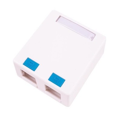 Monster Just Hook It Up White 1 gang Plastic Surface Mount Housing