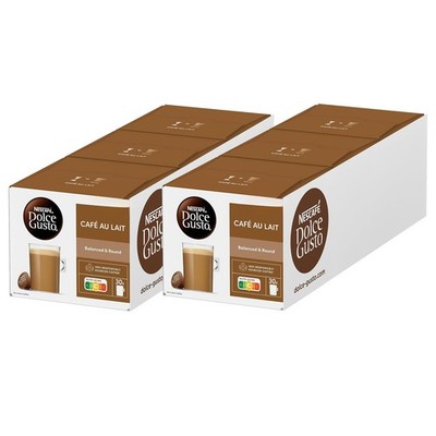 NESCAFÉ Dolce Gusto Café au Lait 6er Pack (6 x 16 Kapseln) Kaffeekapseln