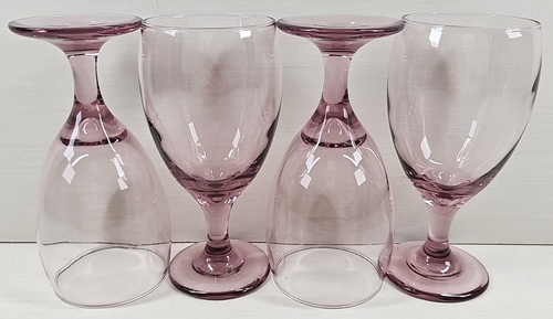 (4) Libbey Premiere Pink Iced Tea Set Vintage Elegant Tulip Drinking Glasses Lot - Picture 8 of 24