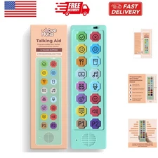 Customizable AAC Device for Nonverbal Communication: 14 Buttons, Portable Design