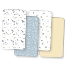 Baby for Boys and Girls, Toddler Bed Sheets Crib Sheets Blue Space Astronaut