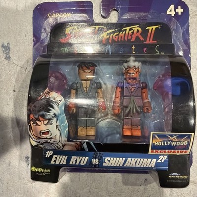 Street Fighter MiniMates EVIL RYU vs SHIN AKUMA Hollywood Video EXCLUSIVE 2005