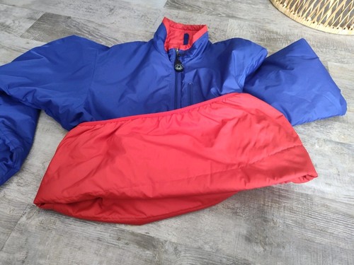 Patagonia Puffball Blue Red Pullover 1/2 Zip Vintage Adult Size Small - Picture 18 of 19