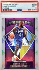 📈POP3 LeBRON JAMES PURPLE /49📈 2021 CHRONICLES PSA 9 GRADED CRUSADE PRIZM B-10