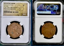 Jesus Christ King of Kings Byzantine Ancient Coin 1028-1042AD NGC Graded Fine