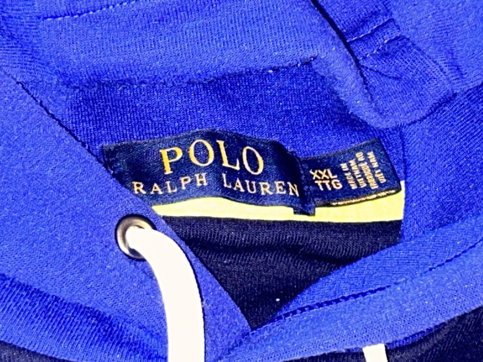 Splendida Felpa con Cappuccio Ralph Lauren Bright Multicolore Pony Uomo XXL