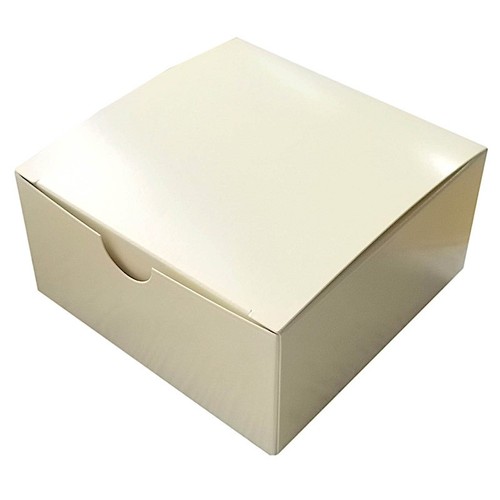 SCATOLE BOMBONIERE avorio 100 pz 4"x4"x2" decorazioni matrimonio festa fornitura REGALO - Foto 4 di 8
