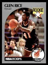 1990-91 Hoops Glen Rice RC #168 - Miami Heat