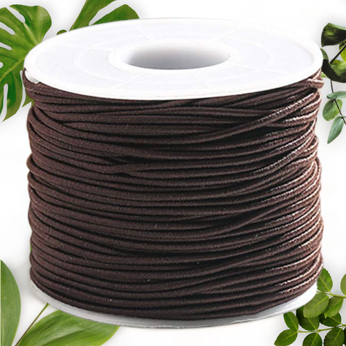 Coffee-Colored Elastic Thread: DIY Jewelry Making Made Easy with 0.8mm 100M Stre - 第 2/5 張圖片