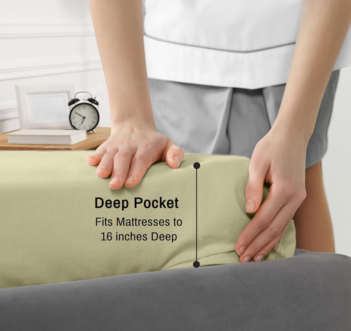 100% Cotton Full Size Bed Sheets, 4 Pieces, Soft & Breathable Percale Weave Bedd - Picture 6 of 9
