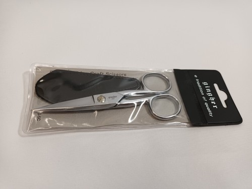 Gingher 5" Knife Edge Craft Scissors G-5C Hot Drop Forged Leather Case - Picture 6 of 6