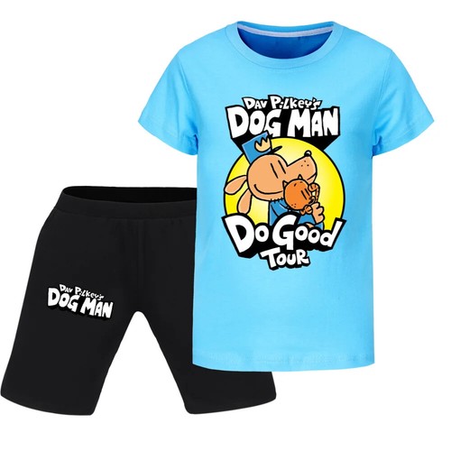 dog man Outfits Junior Boys Short Sleeve T-shirt Shorts 2pcs Set Girls Sets 2025 - Picture 21 of 29