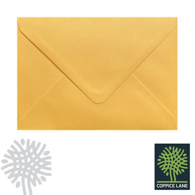 COPPICE LANE C6 Premium Butterscotch Yellow Envelopes 114 x 162mm 6 x 4 inches - Invitations