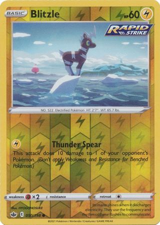 BLITZLE 050/198 CHILLING REIGN POKEMON (REVERSE HOLO, NM)