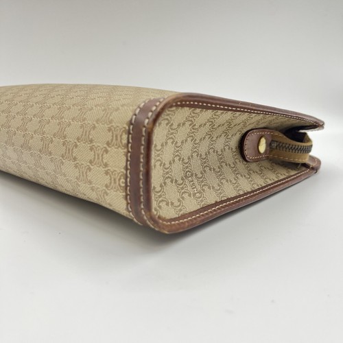 CELINE Clutch Bag Macadam PVC Leather Purse Triomphe Authentic From Japan - 第 17/23 張圖片