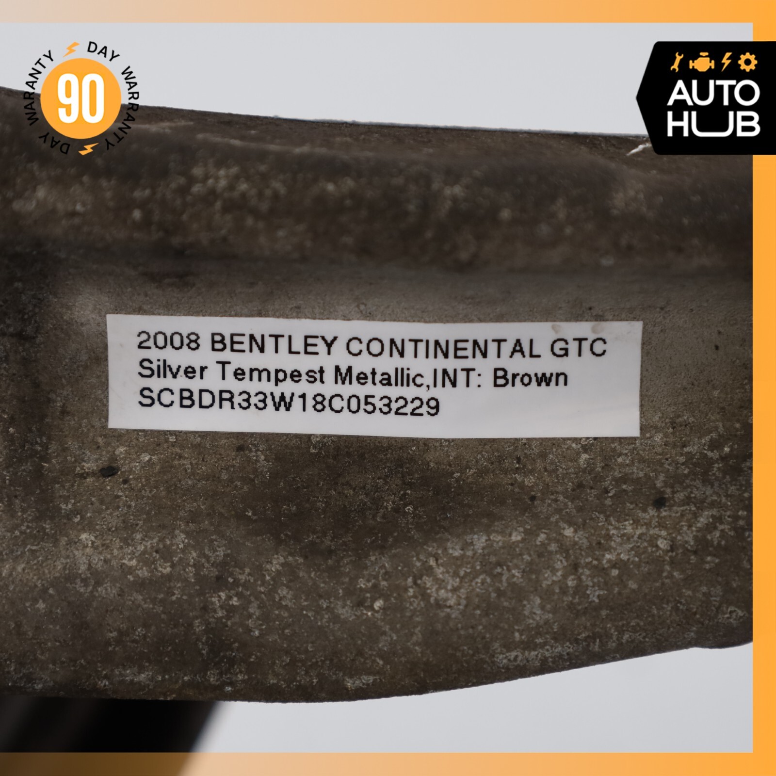 07-11 Bentley Continental GTC Rear Right Side Spindle Knuckle Hub OEM 46k