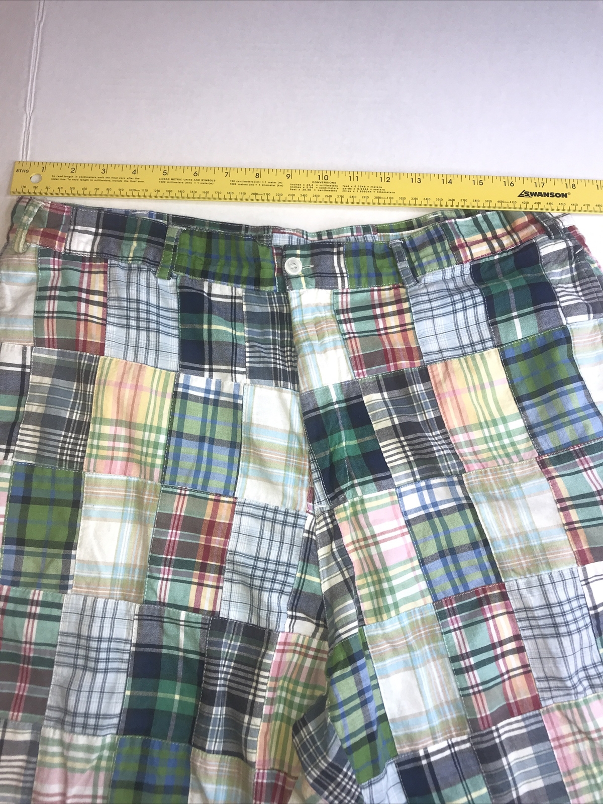 Peter Millar Madras Multicolor Patchwork Plaid Sh… - image 3