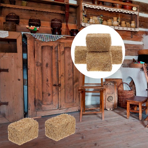 12 Pcs Mini Hay Bales Simulation Miniature Haystack Model Fake Simulated Decor - Picture 12 of 12