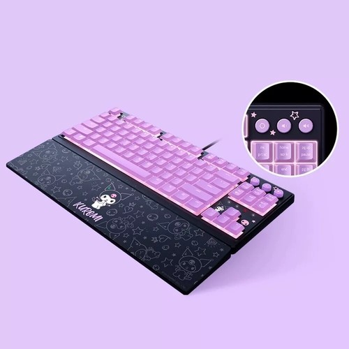 Razer x Sanrio Kuromi Mechanical Keyboard RGB Backlit Slim With Wrist Rest - Picture 2 of 4