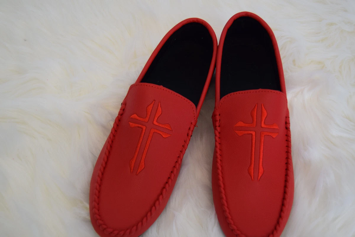 Office red loafers clearance