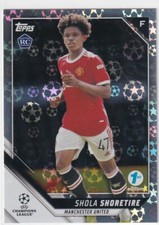 Topps 1st First Edition 2022 CL 21 Shola Shoretire Rookie Card RC Starball Foil. rookie card picture