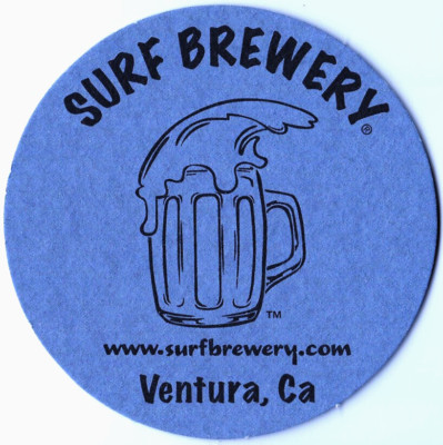 Surf Brewery  Beer Coaster  Ventura CA
