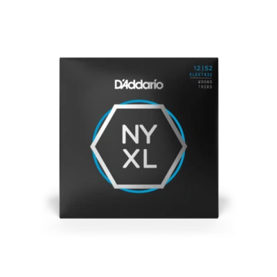 D'Addario NYXL1252W Nickel Wound Guitare Électrique Strings, Light 3rd, 12-52 - Photo 1/4