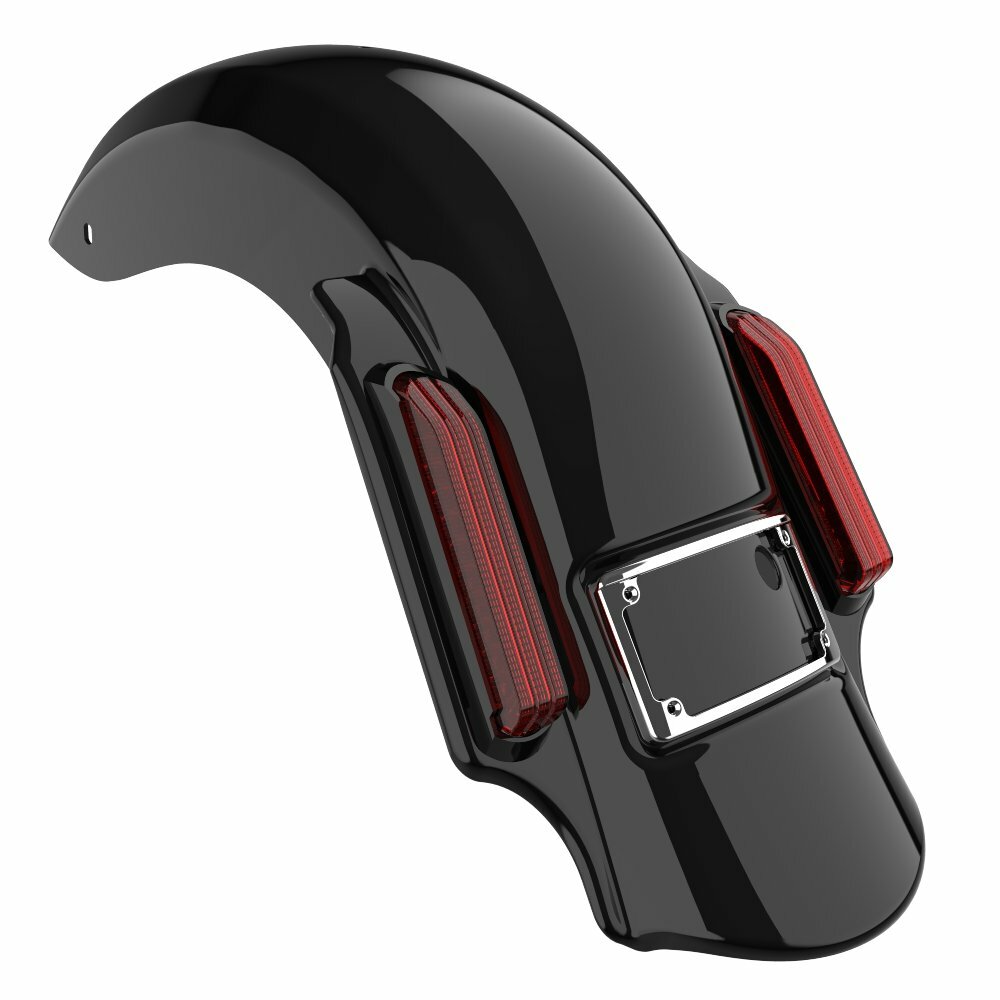Vivid/Glossy Black Dominator Stretched Rear Fender Pinstripe For