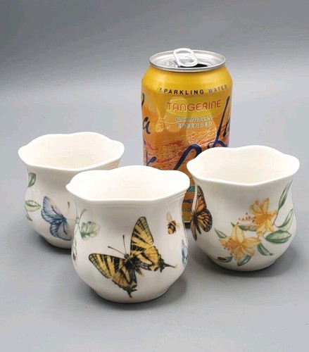 Lenox Butterfly Meadow Set Of 3 Tea Light Candleholders Cups Romantic Farmhouse - Picture 6 of 7