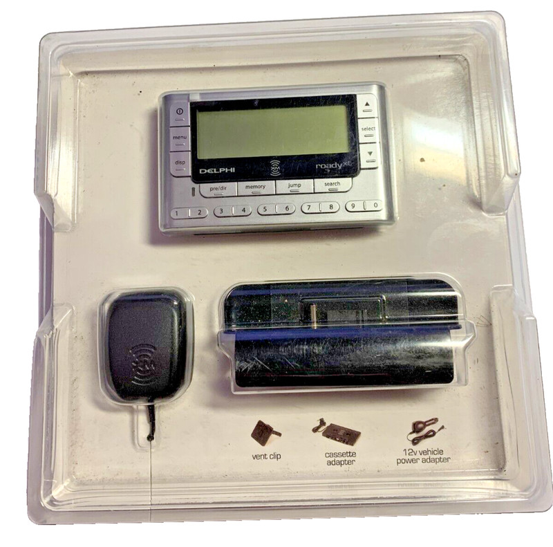 Delphi Roady xt (NEW), J38ZM04G Receiver - Antenna -Cradle - FM - 12v Power Cord
