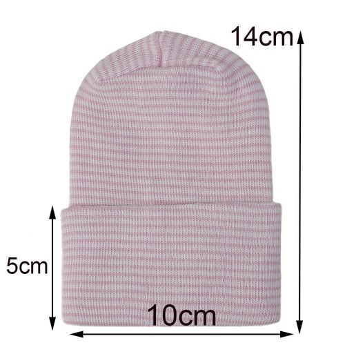 Baby Boy Girl Hat Newborn Hospital Cap Infant Striped Fetal Hat Beanie Hat - Picture 3 of 16