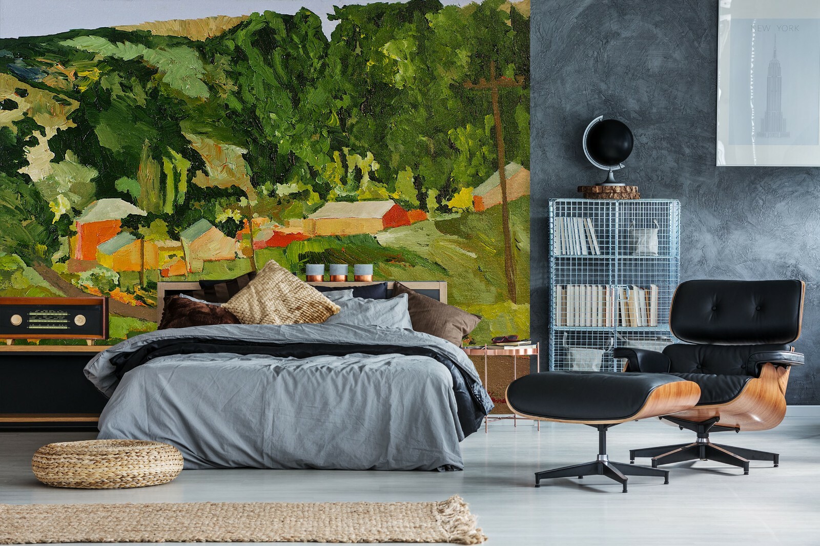 3D Painted Village House O577 Wallpaper Wall Mural Self-adhesive Allan P Fay