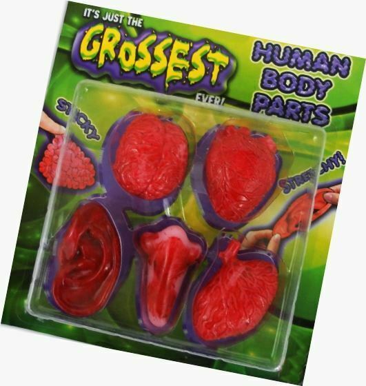 Human Body Parts Halloween Gift Party Toy Sticky Decor Brain Ear Heart