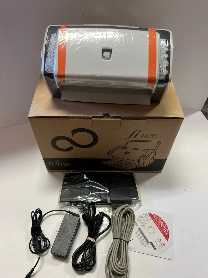 Fujitsu fi-6130 Scanner (AC Adapter+USB+Setup CD) (2000 SOLD)Full Package in Box - Image 2 of 3